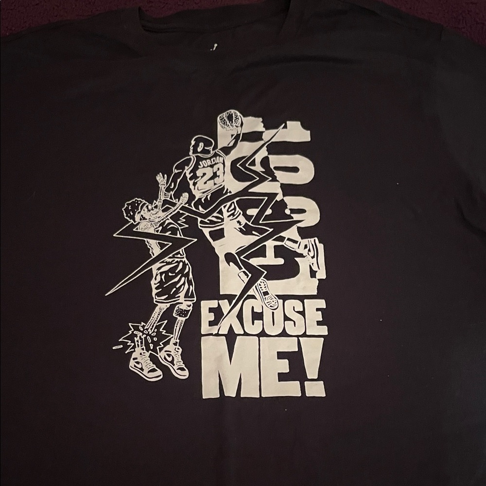 Jordan Black Tee with Bold Graphic